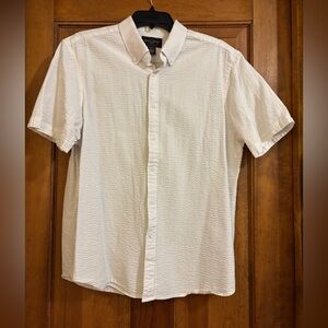 Black Brown 1826 Textured White Men's Shirt